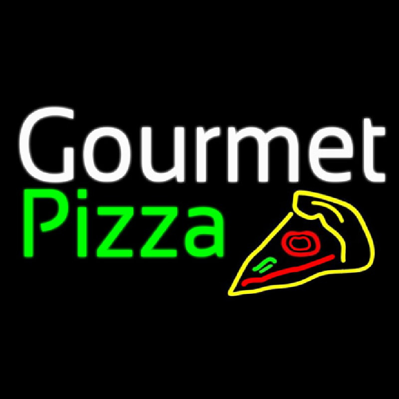 Gourmet Pizza With Pizza Enseigne Néon