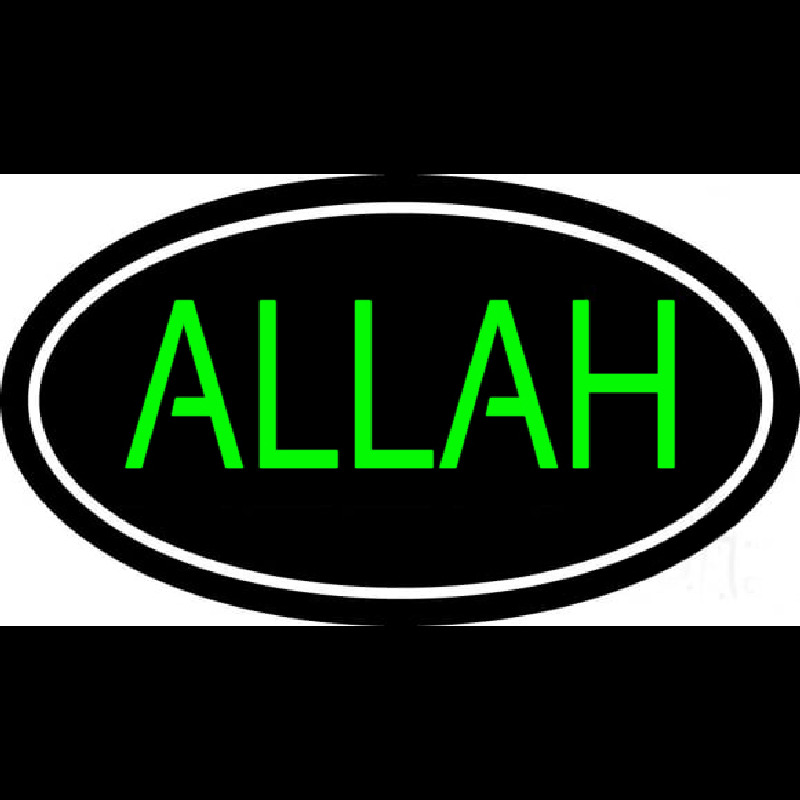 Green Allah Enseigne Néon