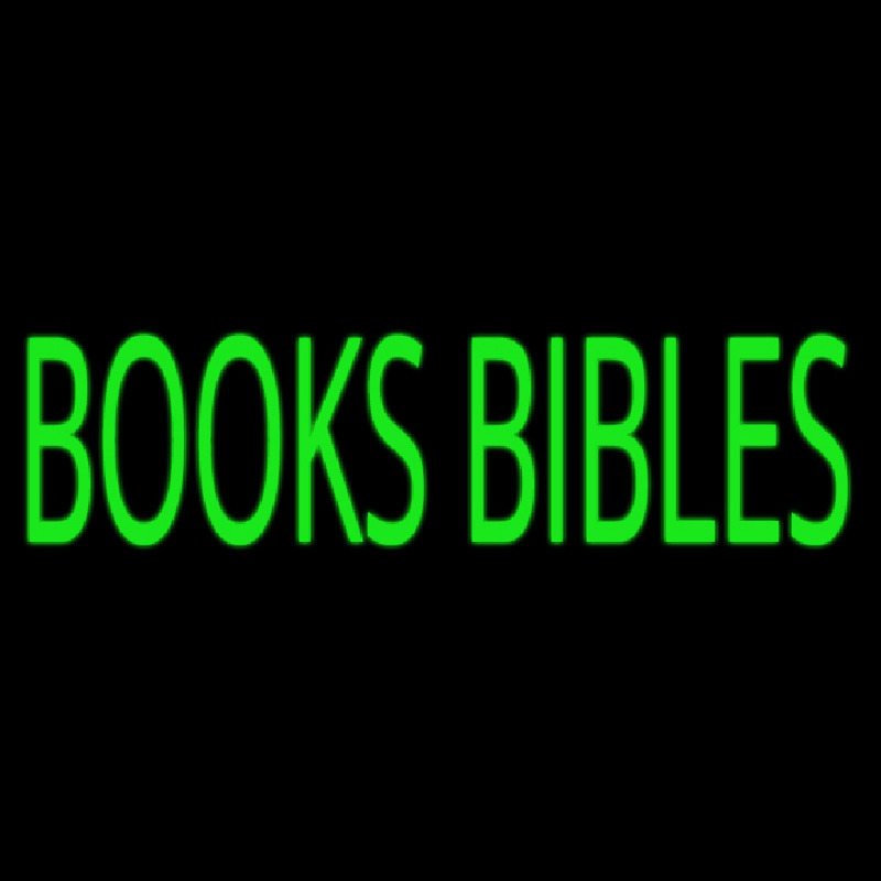 Green Books Bibles Enseigne Néon