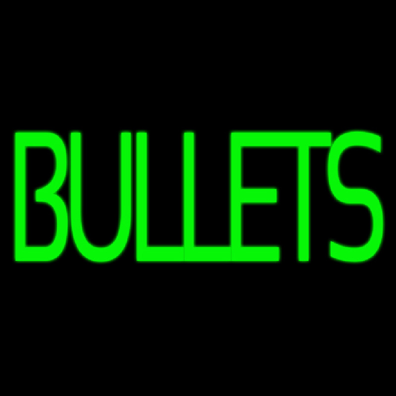 Green Bullets Enseigne Néon