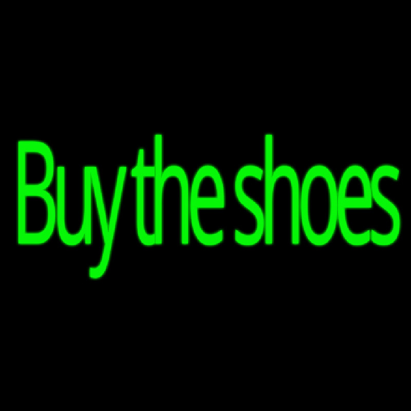 Green Buy The Shoes Enseigne Néon