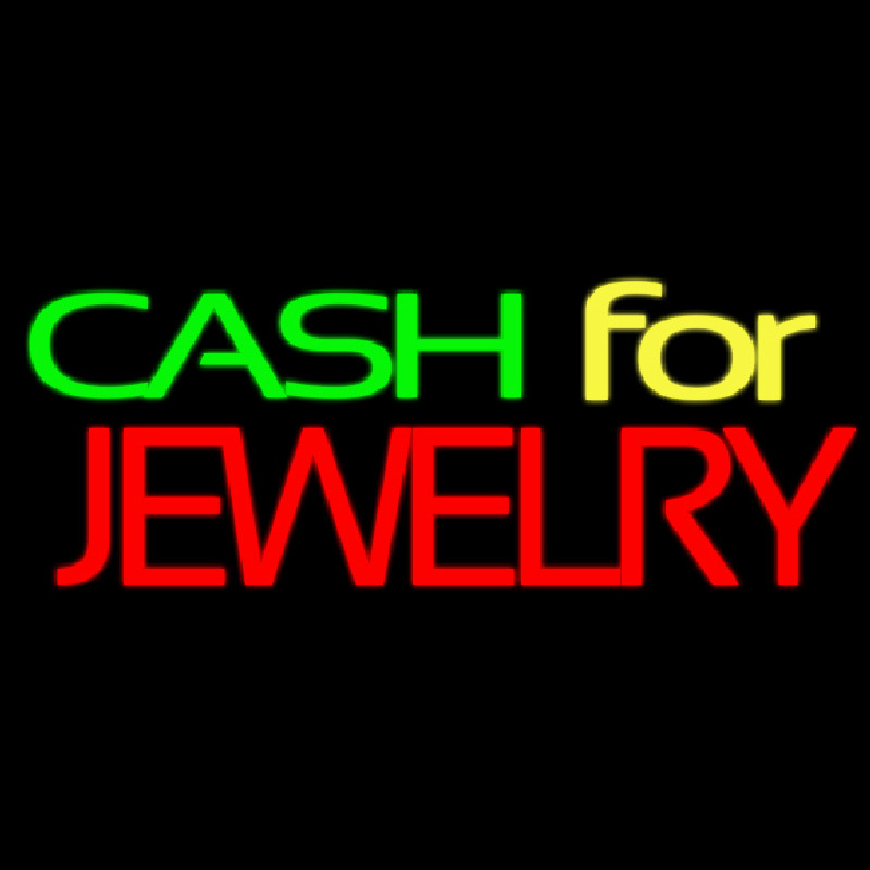 Green Cash For Jewelry Enseigne Néon