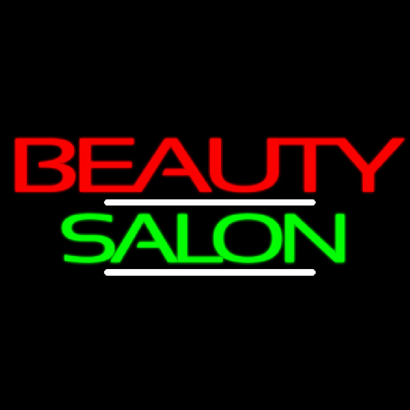 Green Cursive Beauty Block Salon Enseigne Néon