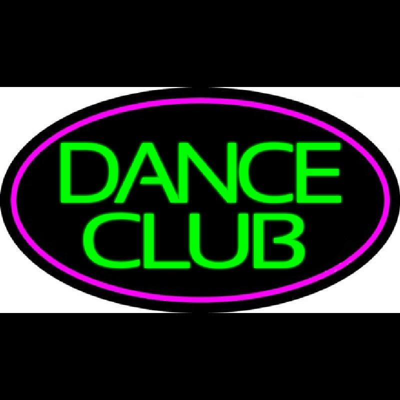 Green Dance Club Pink Border Enseigne Néon