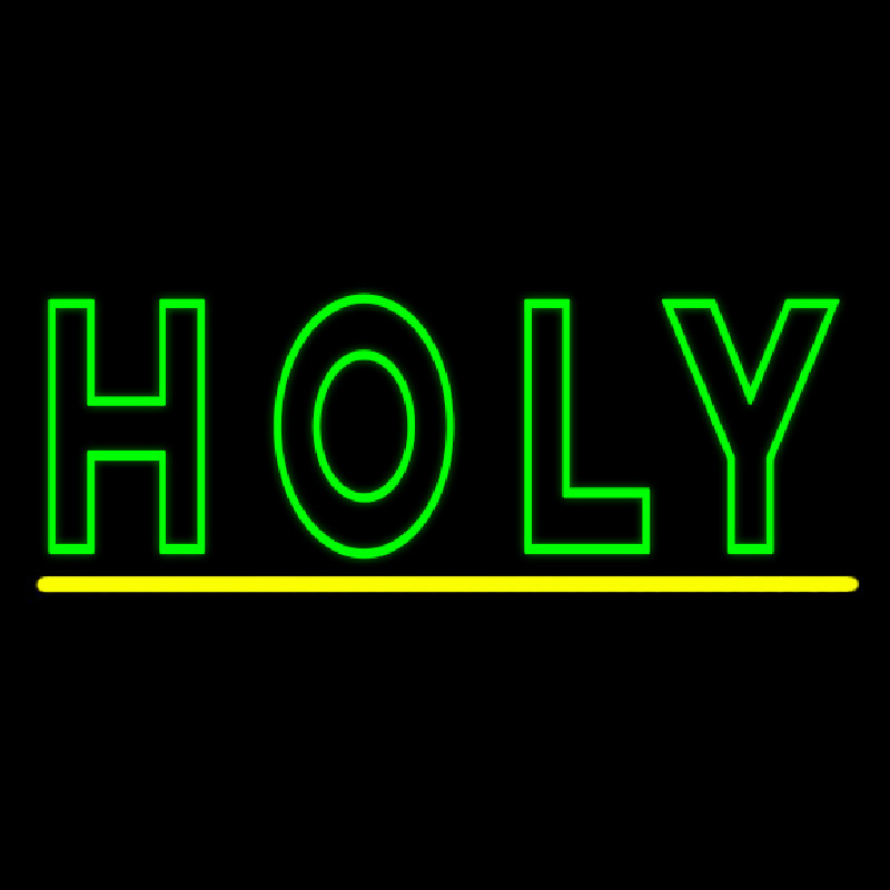 Green Holy Enseigne Néon