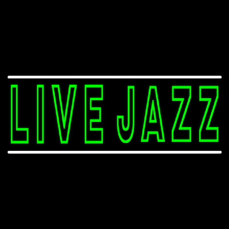 Green Live Jazz 2 Enseigne Néon