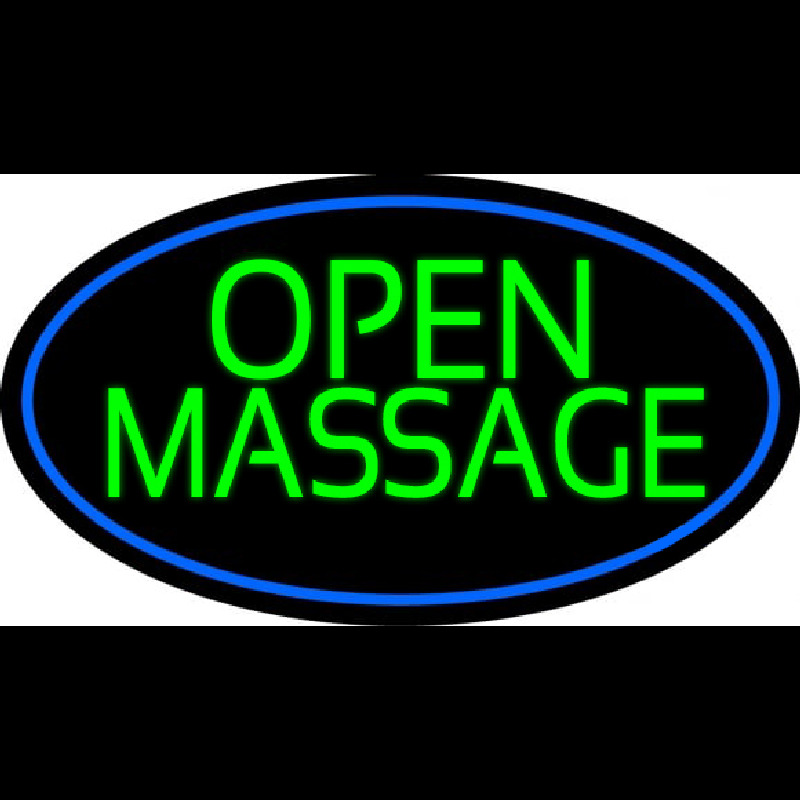 Green Open Massage Enseigne Néon