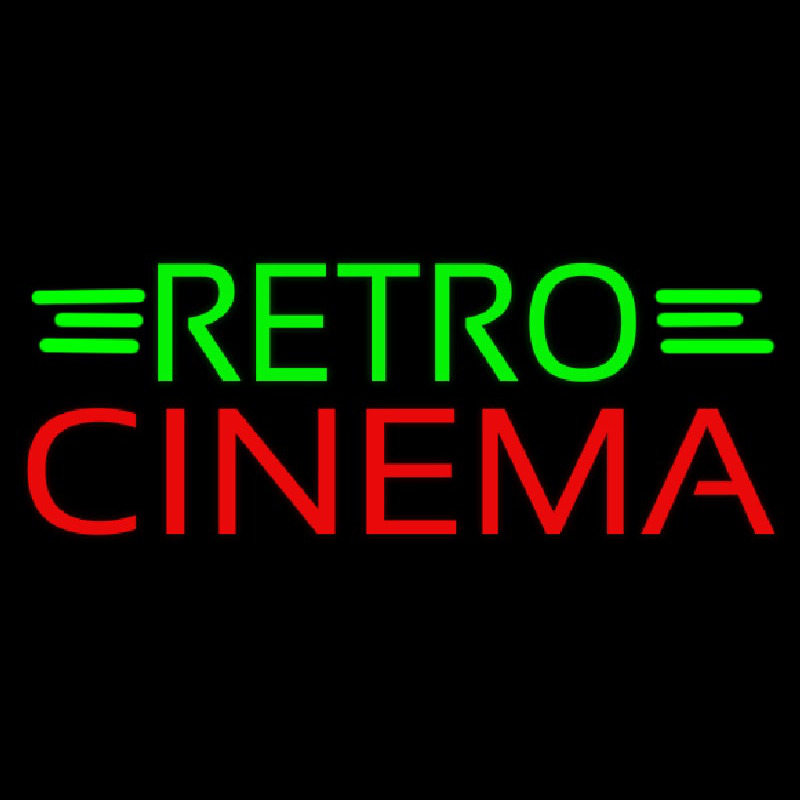 Green Retro Red Cinema Enseigne Néon