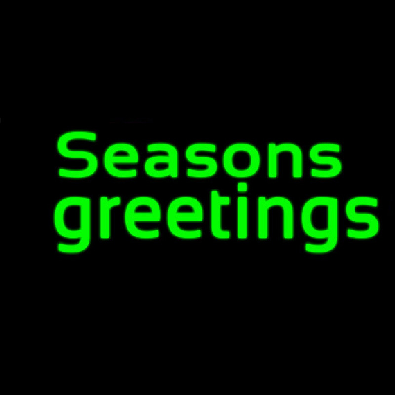 Green Seasons Greetings Enseigne Néon