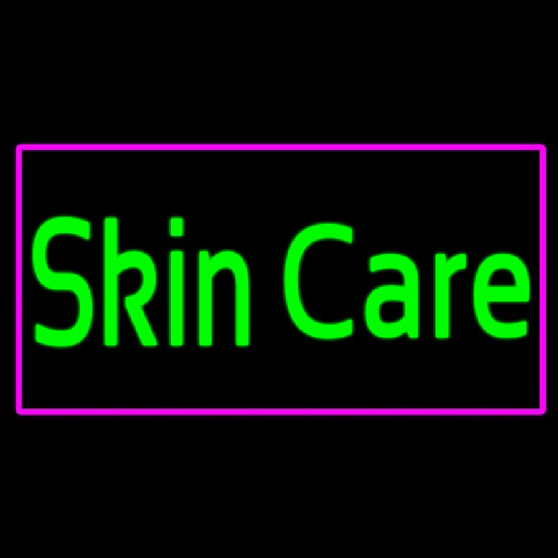Green Skin Care Pink Border Enseigne Néon