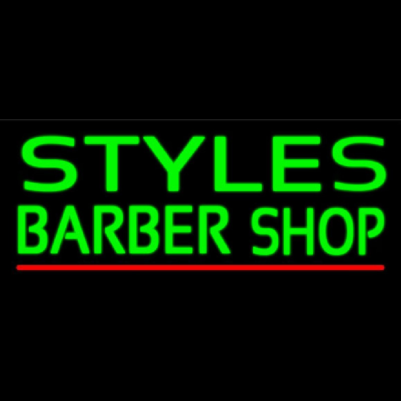 Green Styles Barber Shop Enseigne Néon