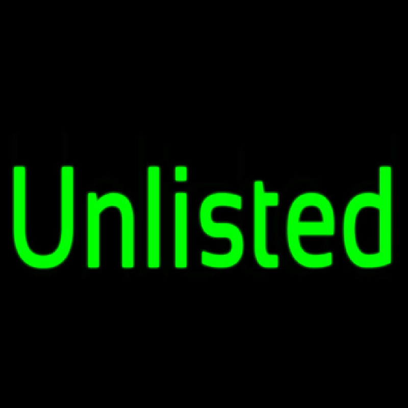 Green Unlisted Enseigne Néon