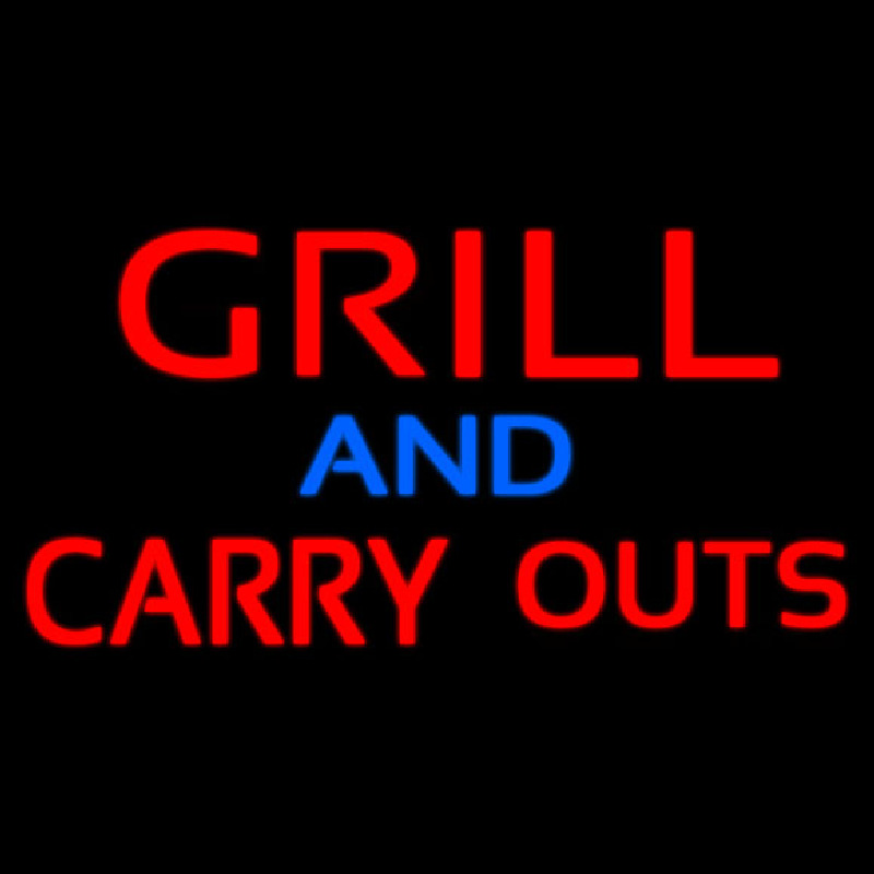 Grill And Carry Outs Enseigne Néon