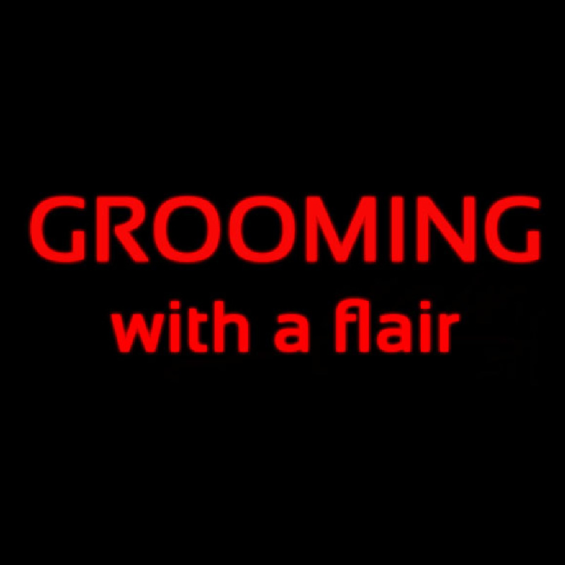 Grooming With A Flair Enseigne Néon