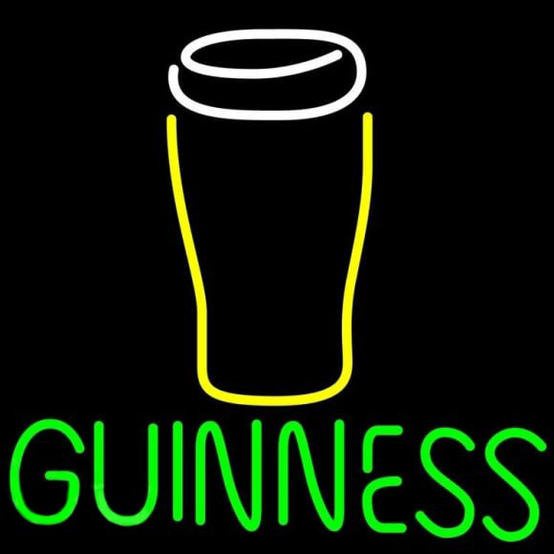 Guinness Glass 2 Beer Sign Enseigne Néon