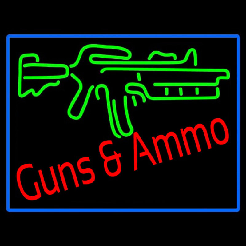 Gun Ammo Enseigne Néon