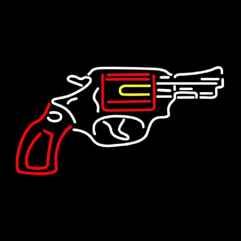 Gun Logo Enseigne Néon