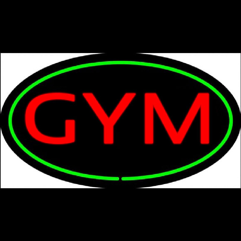 Gym Oval Green Enseigne Néon