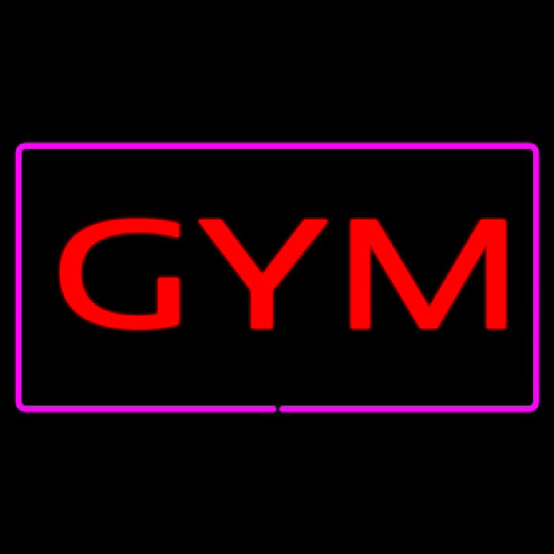 Gym Rectangle Purple Enseigne Néon