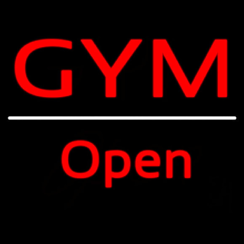 Gym Script1 Open White Line Enseigne Néon