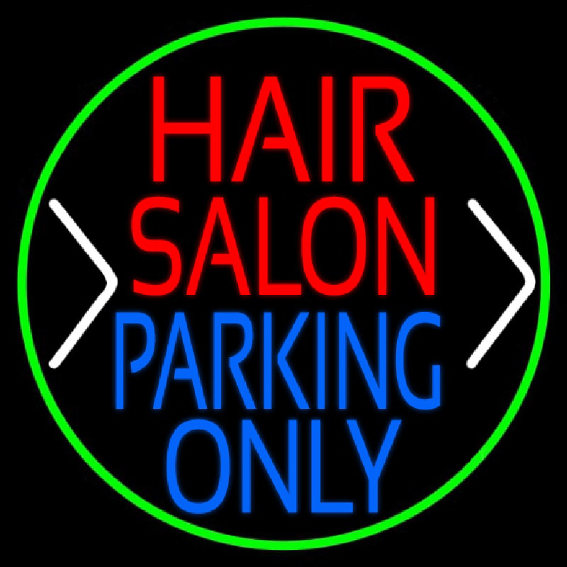 Hair Salon Parking Only Enseigne Néon