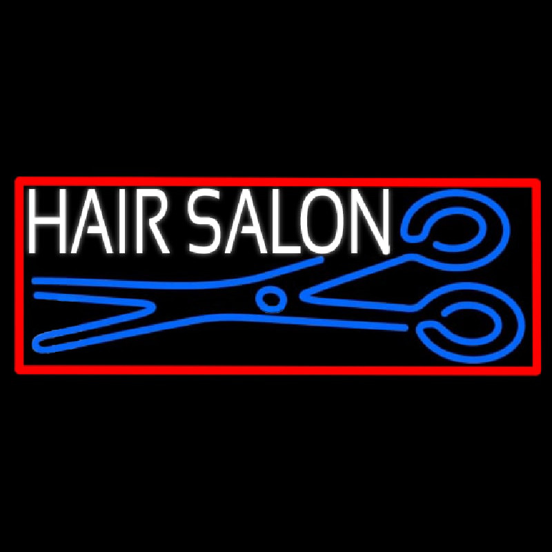 Hair Salon With Scissor Enseigne Néon