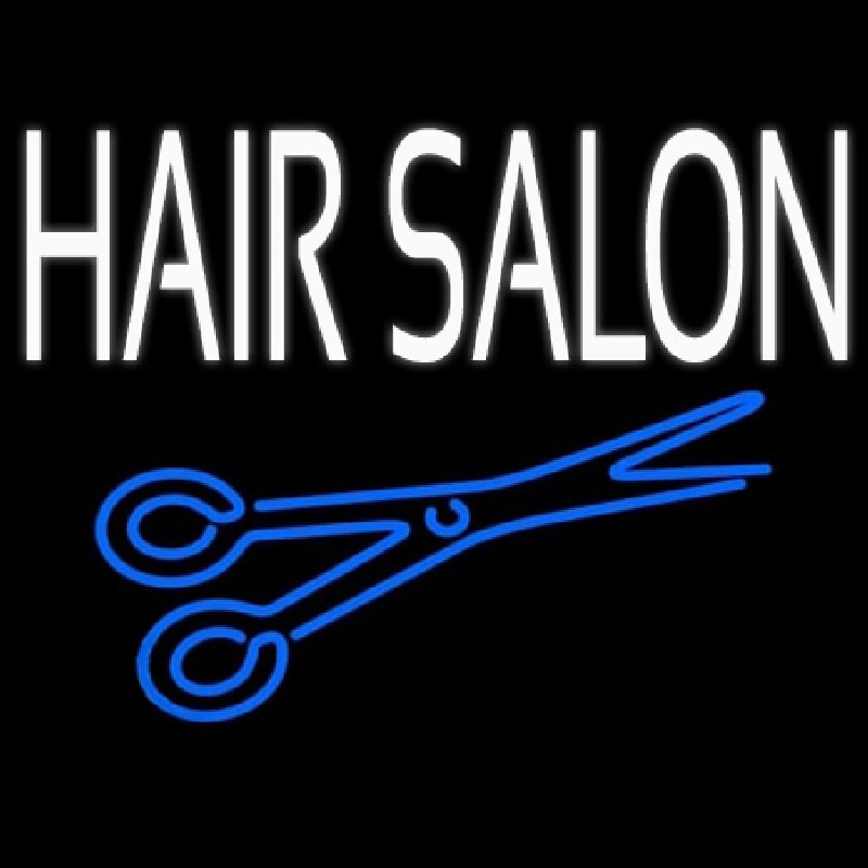 Hair Salon With Scissor Enseigne Néon