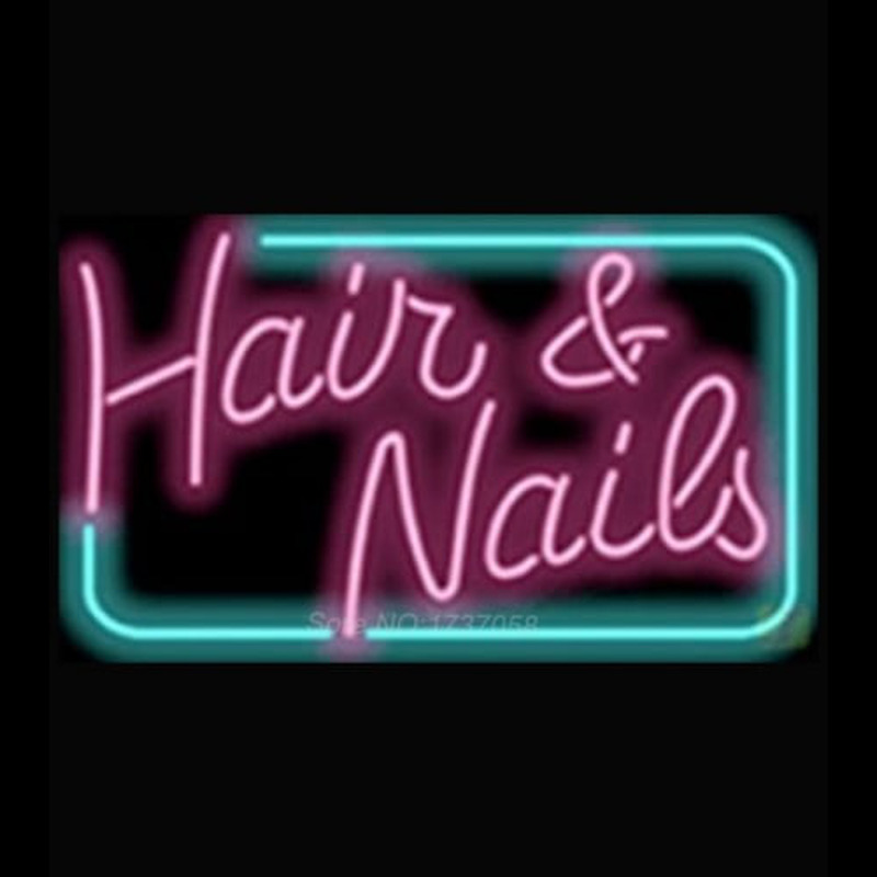 Hair and Nails Enseigne Néon