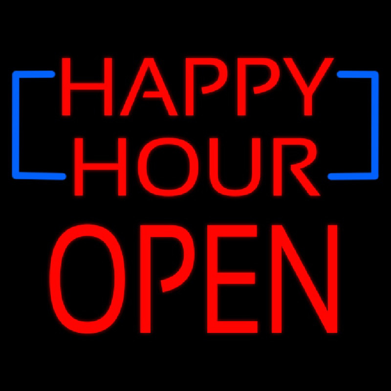 Happy Hour Block Open Enseigne Néon