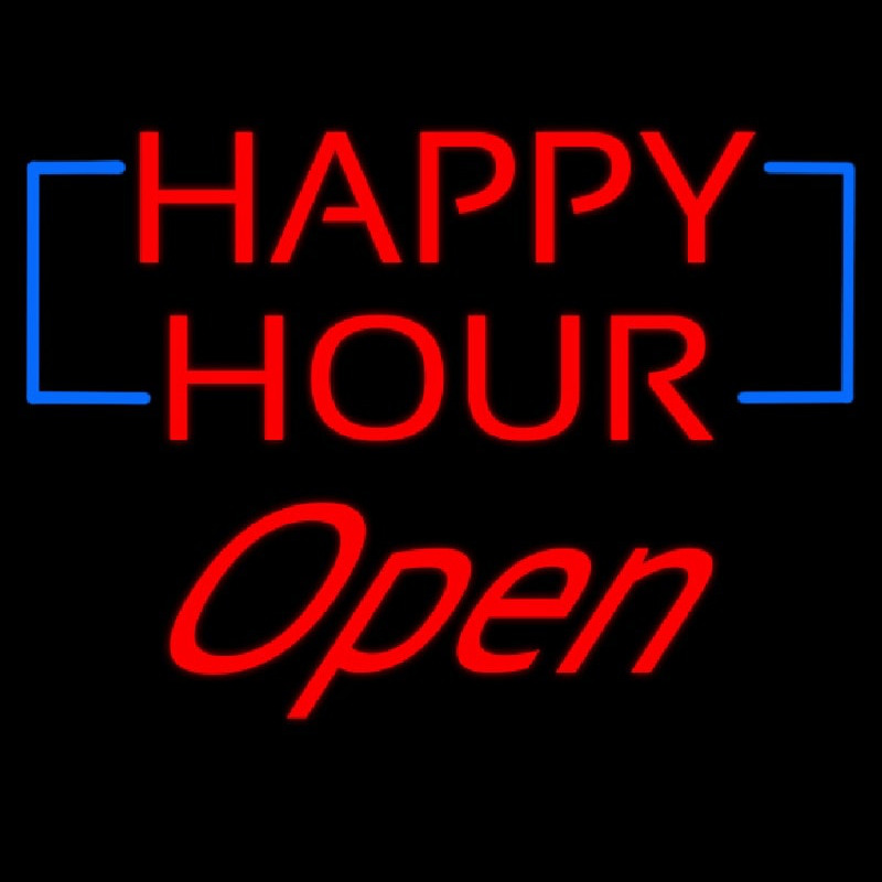 Happy Hour Open Enseigne Néon