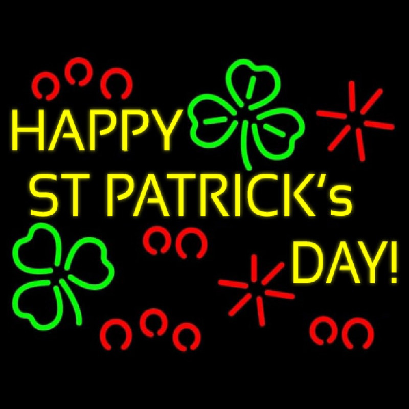 Happy St Patricks Day Enseigne Néon