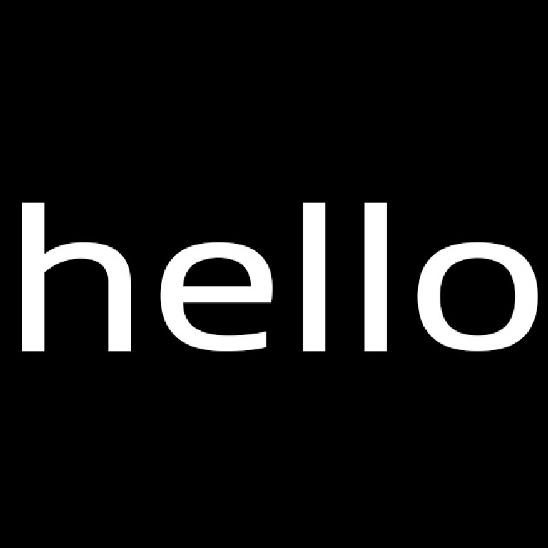 Hello Enseigne Néon