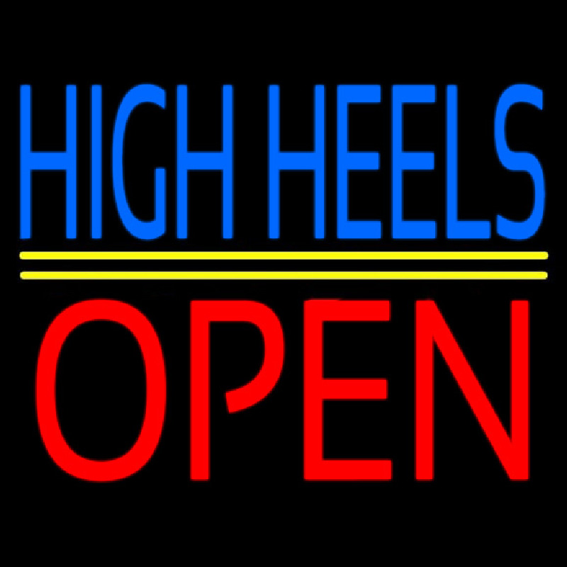 High Heels Open With Line Enseigne Néon