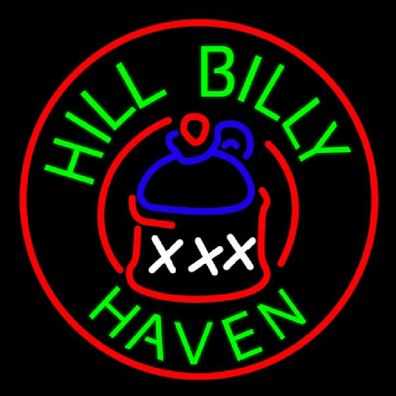 Hill Billy Haven Enseigne Néon