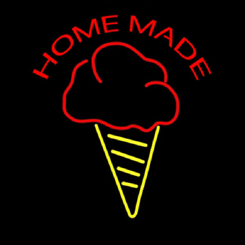 Home Made Ice Cream Cone Enseigne Néon