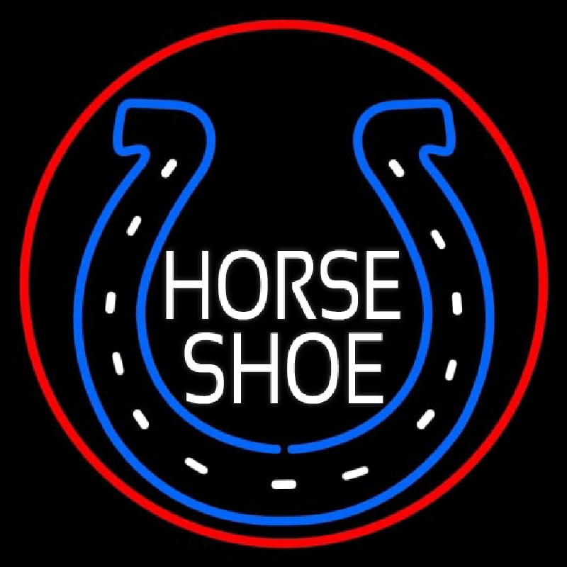 Horse Shoe Logo Enseigne Néon
