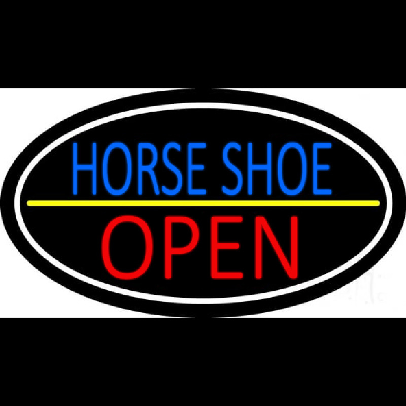 Horseshoe Open With Border Enseigne Néon