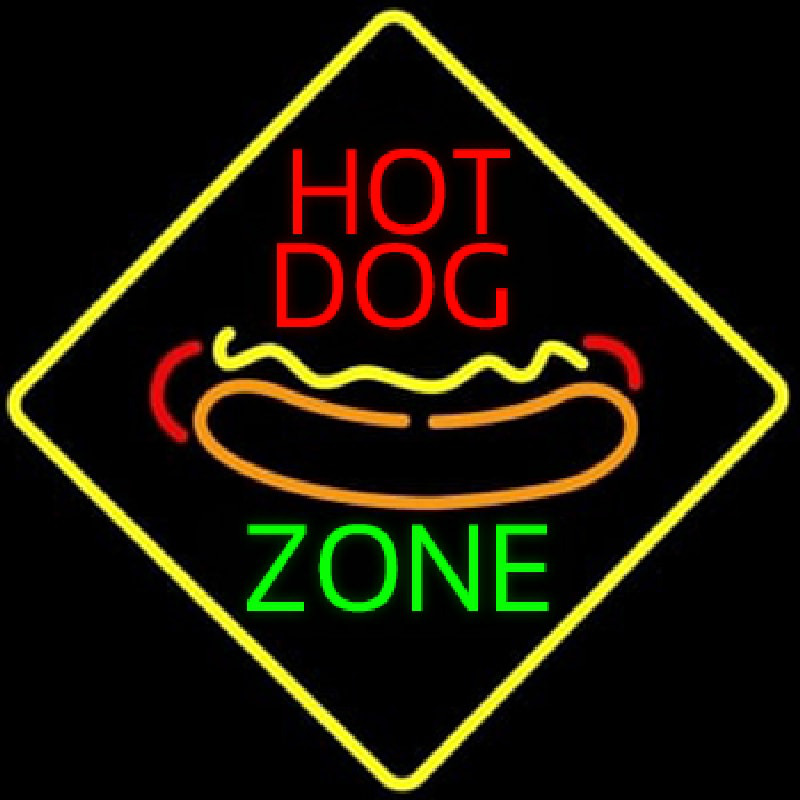 Hot Dog Zone Enseigne Néon