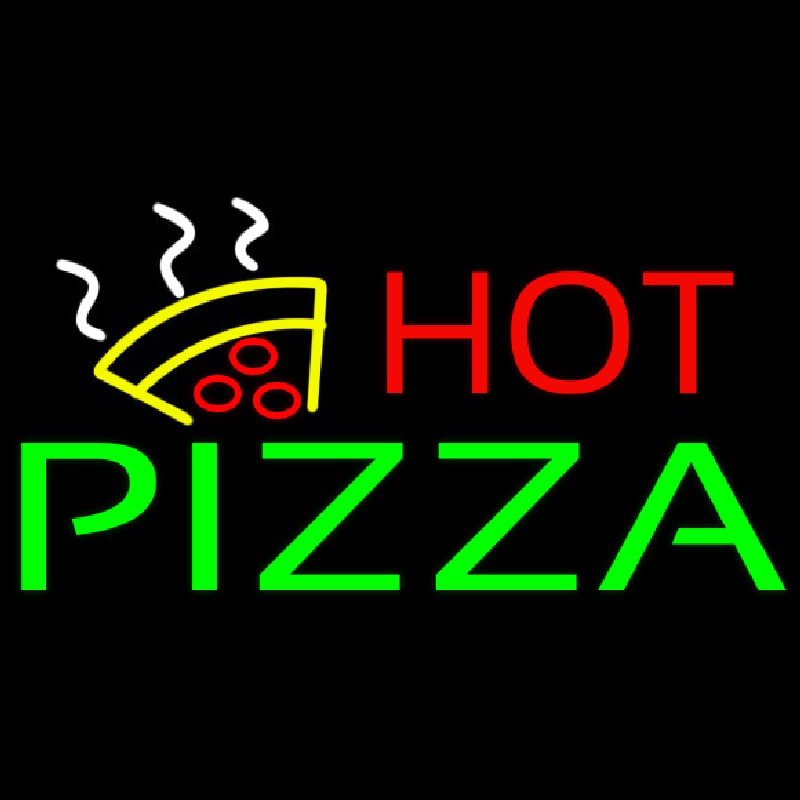 Hot Pizza With Logo Enseigne Néon