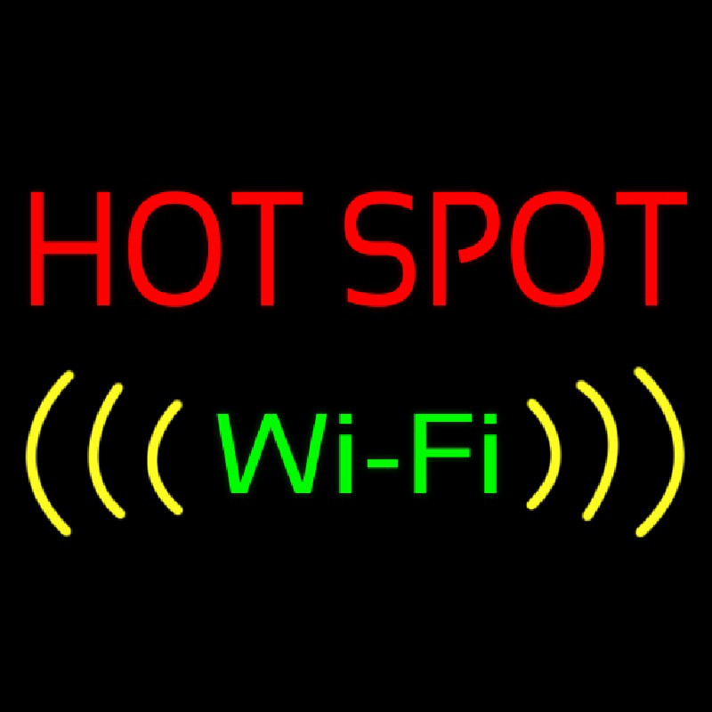 Hot Spot Wifi Enseigne Néon