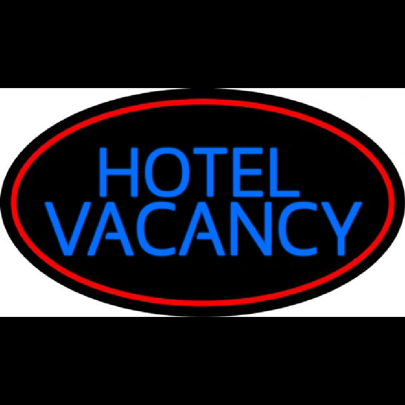 Hotel Vacancy With Blue Border Enseigne Néon