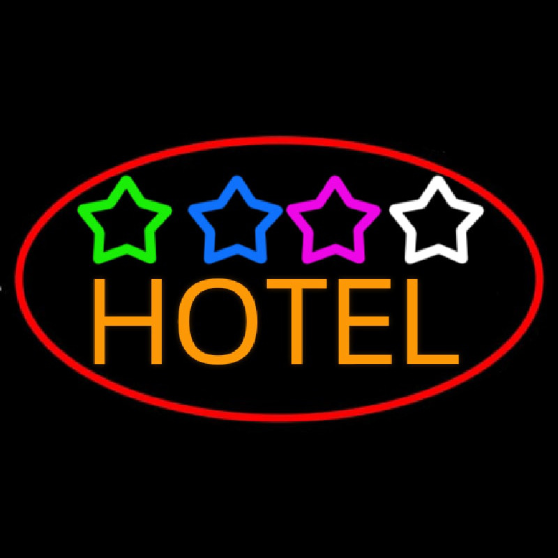 Hotel With Stars Enseigne Néon