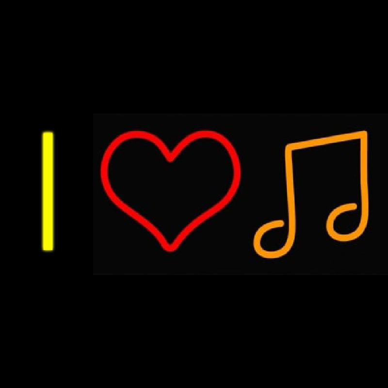 I Love Music Enseigne Néon