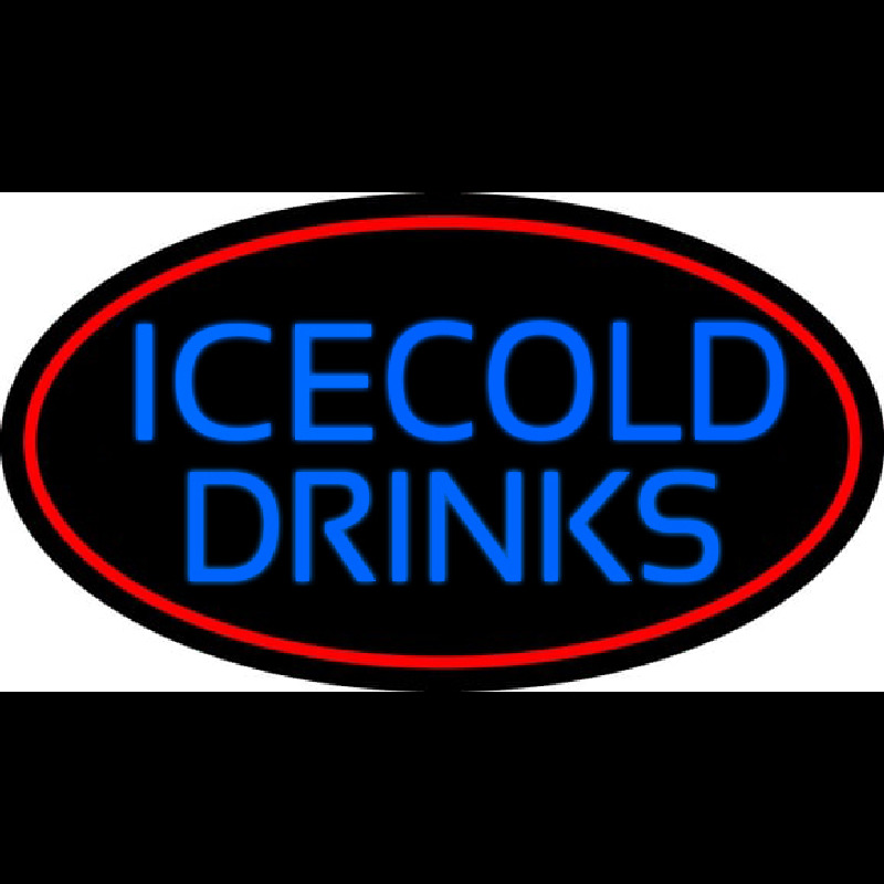 Ice Cold Drinks Enseigne Néon