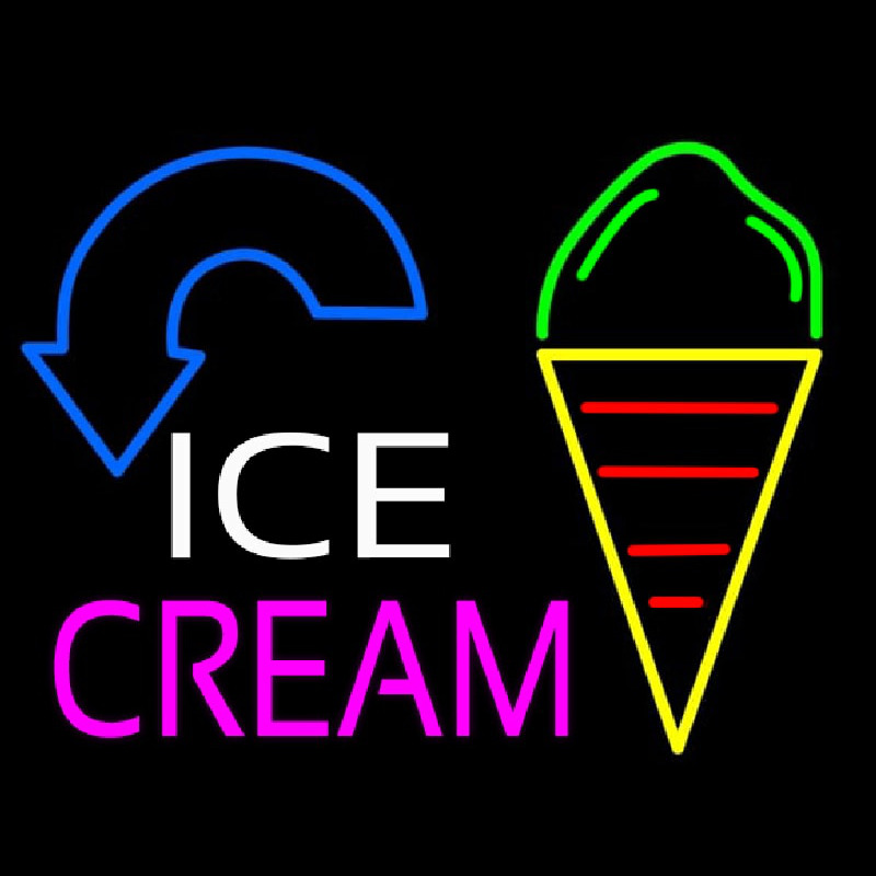 Ice Cream Arrow Enseigne Néon