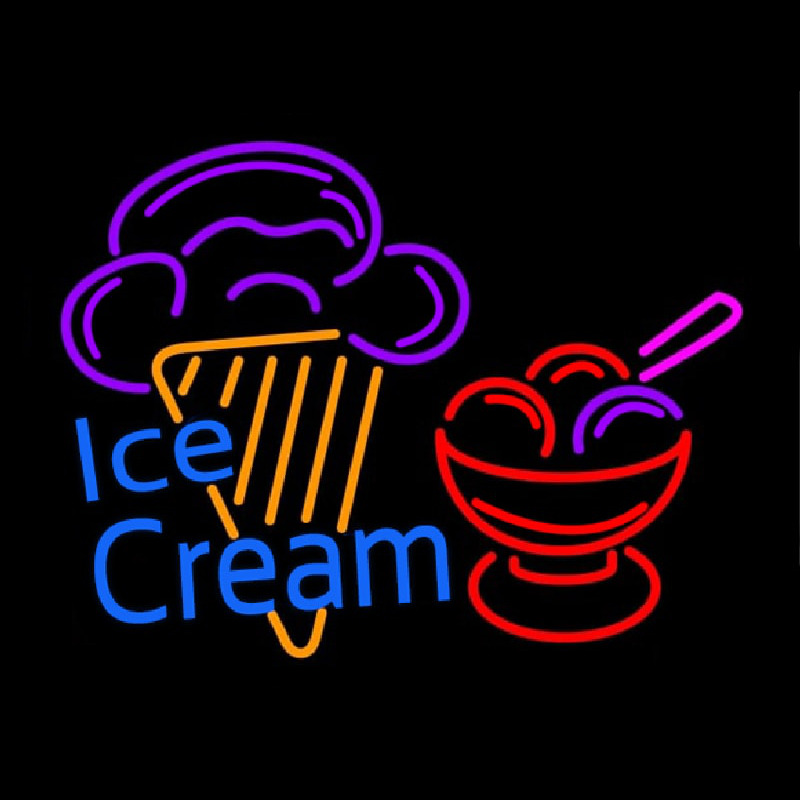 Ice Cream Logo Enseigne Néon