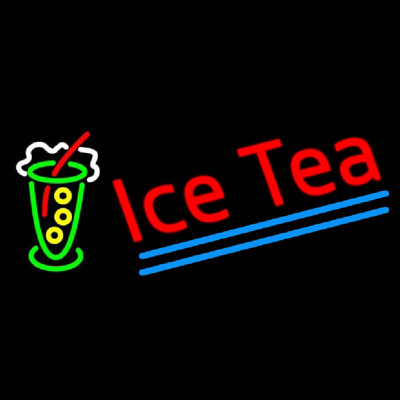 Ice Tea Logo Enseigne Néon
