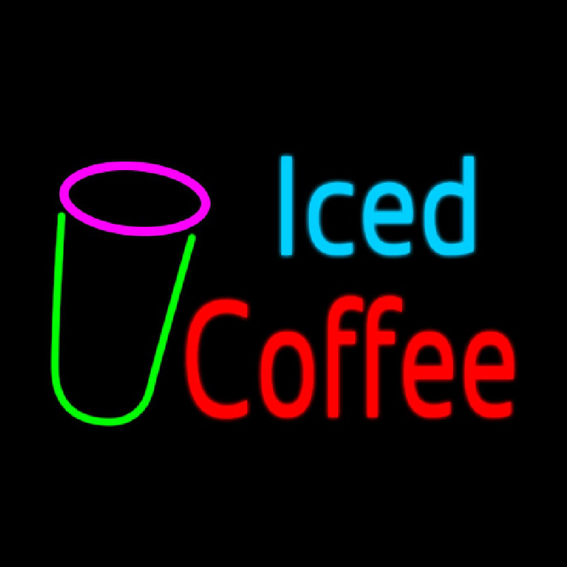 Iced Coffee Enseigne Néon