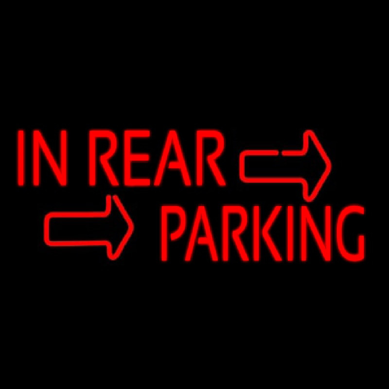 In Rear Parking Logo Enseigne Néon