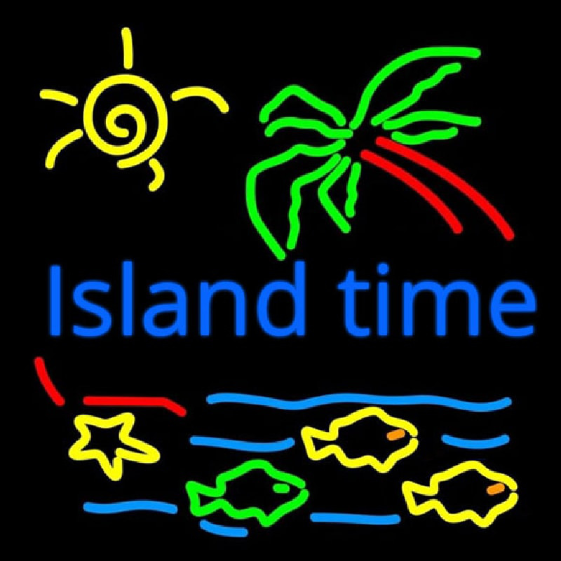 Island Time Enseigne Néon